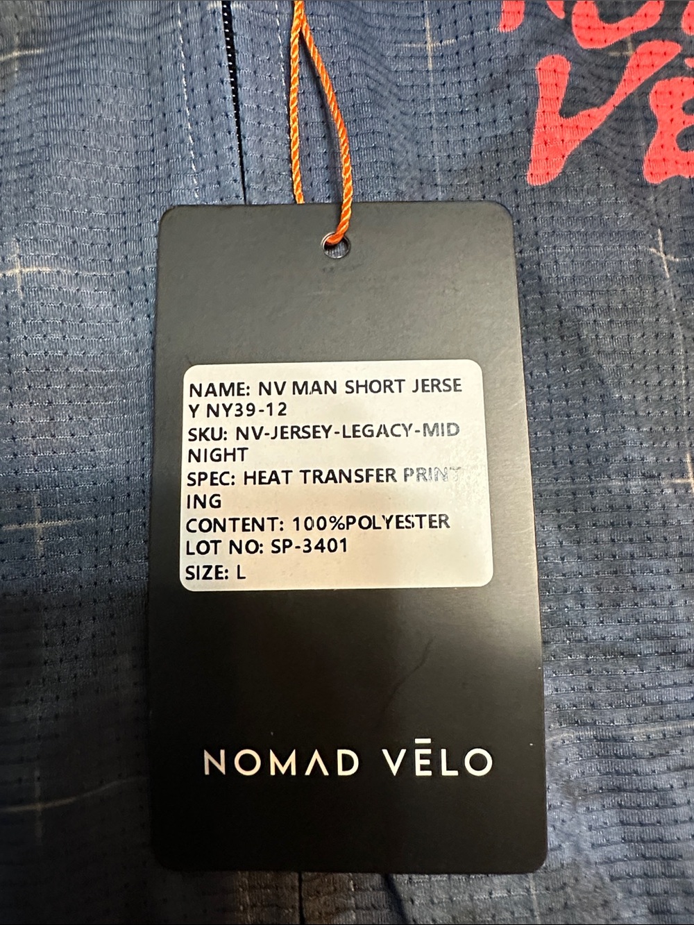 Men's Navy Short-Sleeve Cycling Jersey - Picture 2 of 5